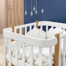 Protectie laterala patut bebecopii 4 piese Norisori milk (4)